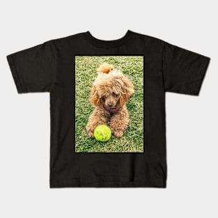 Raffie loves his tennis ball! Kids T-Shirt